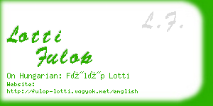 lotti fulop business card